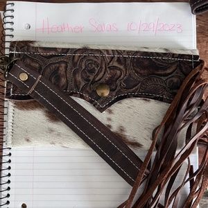 Dancing Cactus Designs Cowhide Wrist Wallet